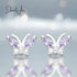 Small Purple Butterfly Earrings jewelaus