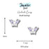 jewelaus Earrings Small Purple Butterfly Earrings