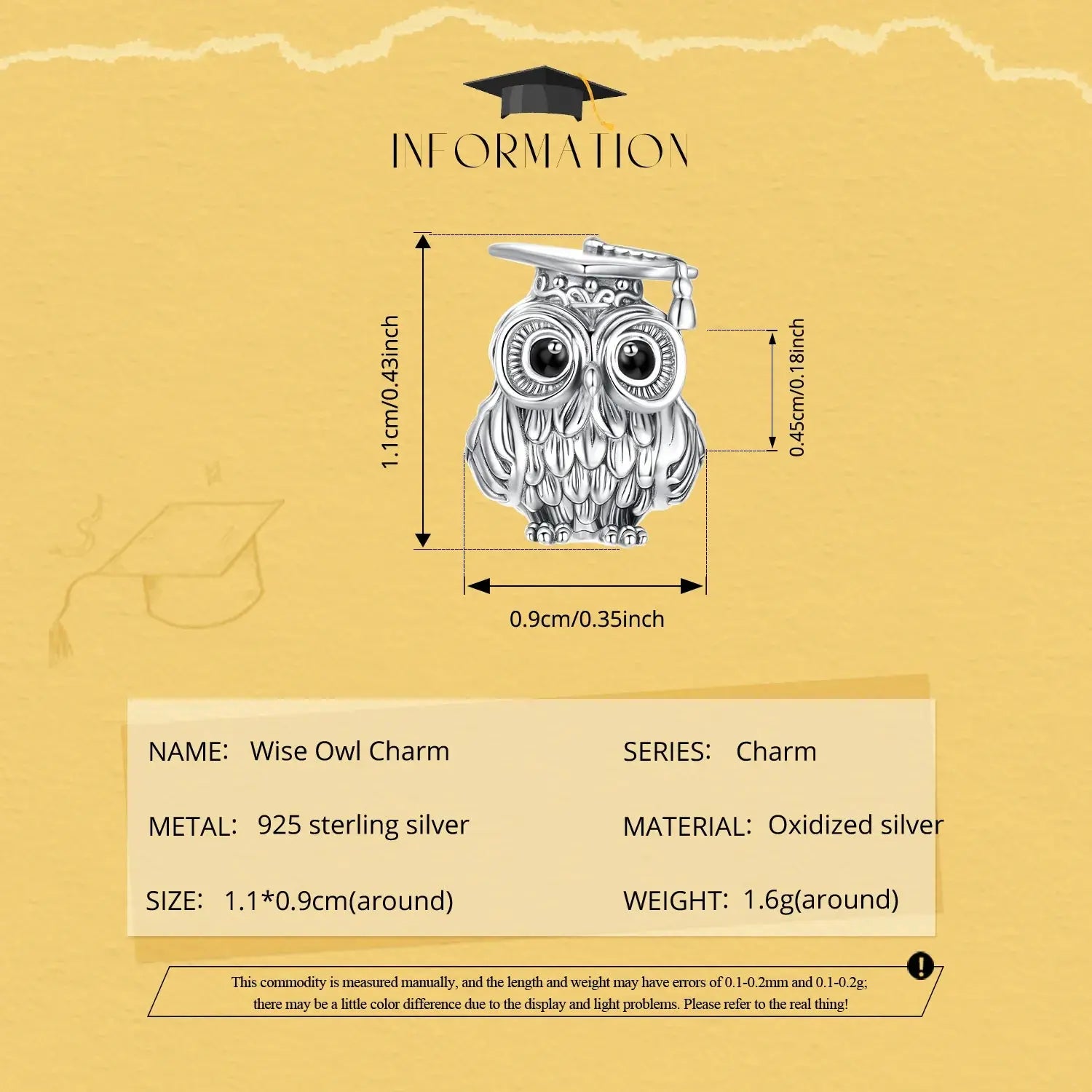 jewelaus CHARMS Small Wise Owl Charm