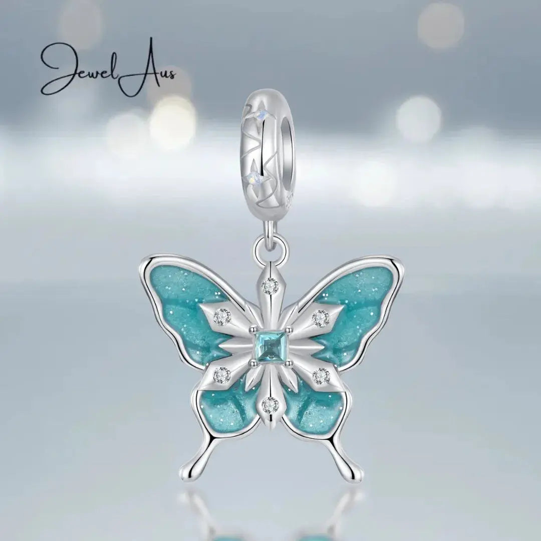 Snowflake Butterfly Charm jewelaus