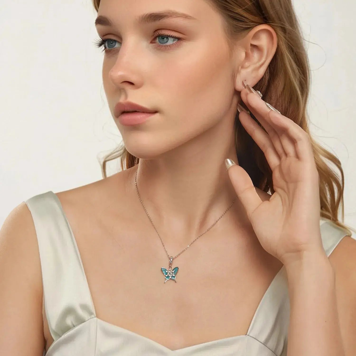 Snowflake Butterfly Charm jewelaus