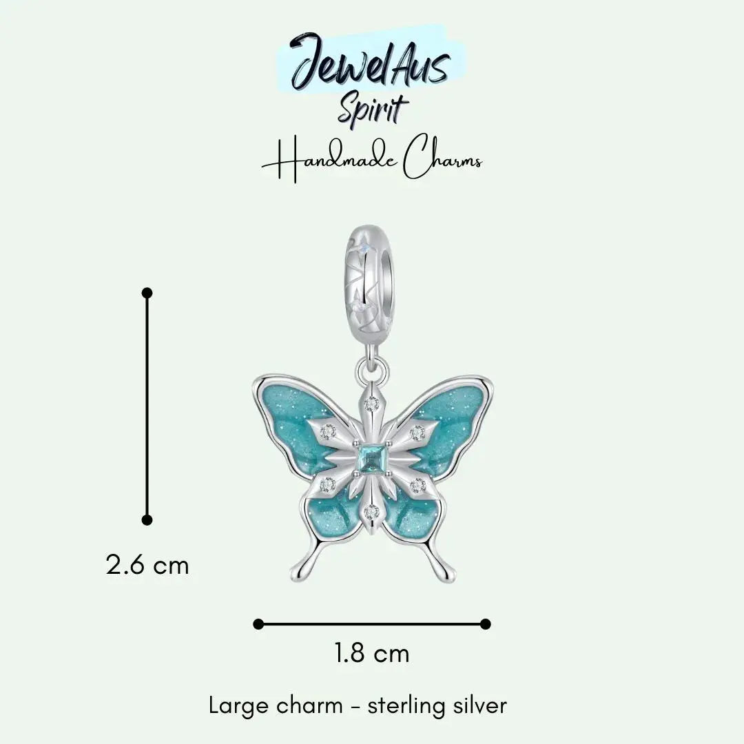Snowflake Butterfly Charm jewelaus