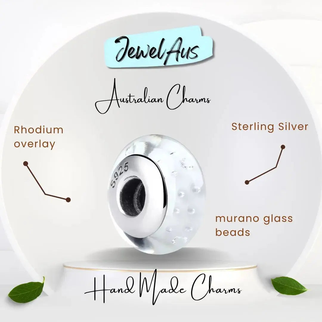 Sparkle Murano Bead Charm jewelaus