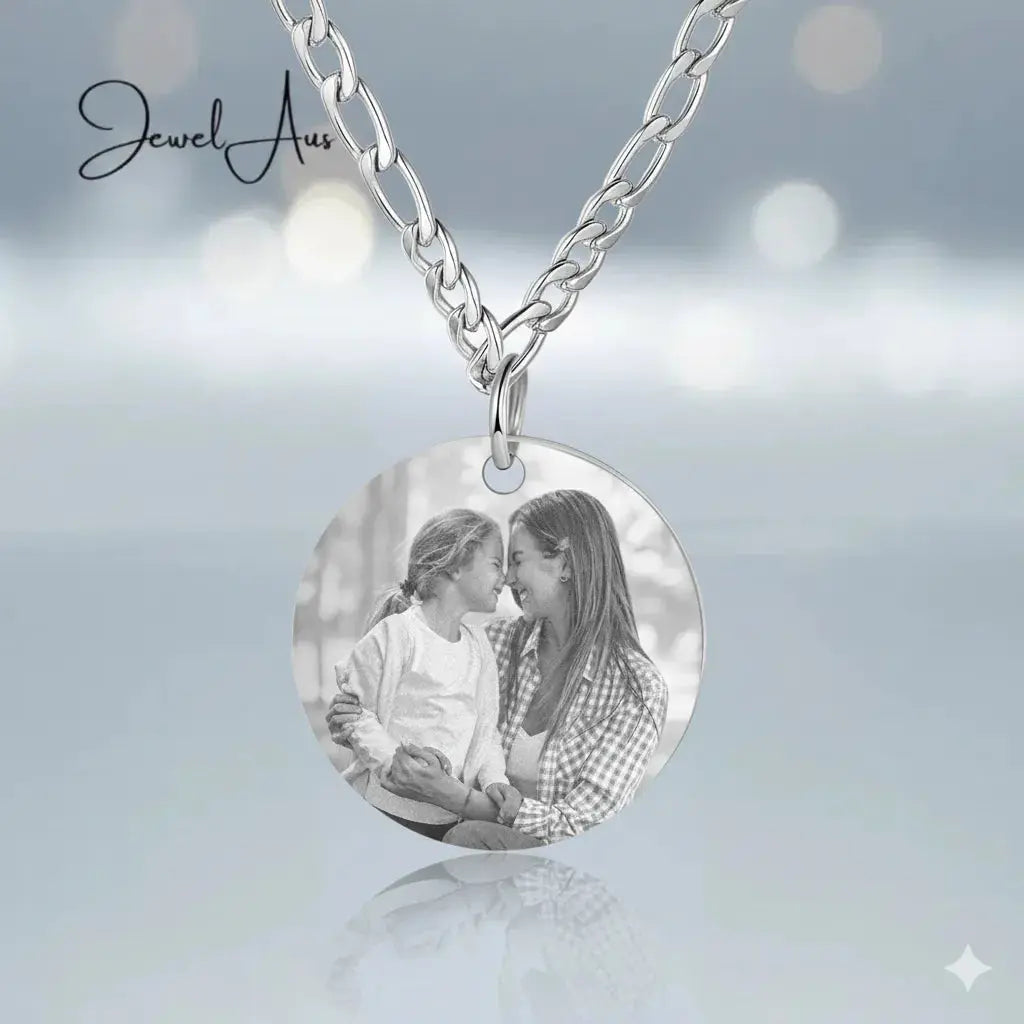 Stainless Steel Personalized Necklace with Photo jewelaus