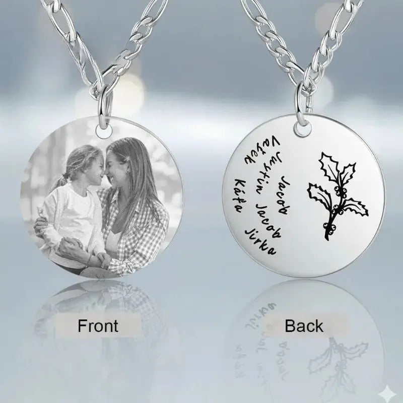 Stainless Steel Personalized Necklace with Photo jewelaus