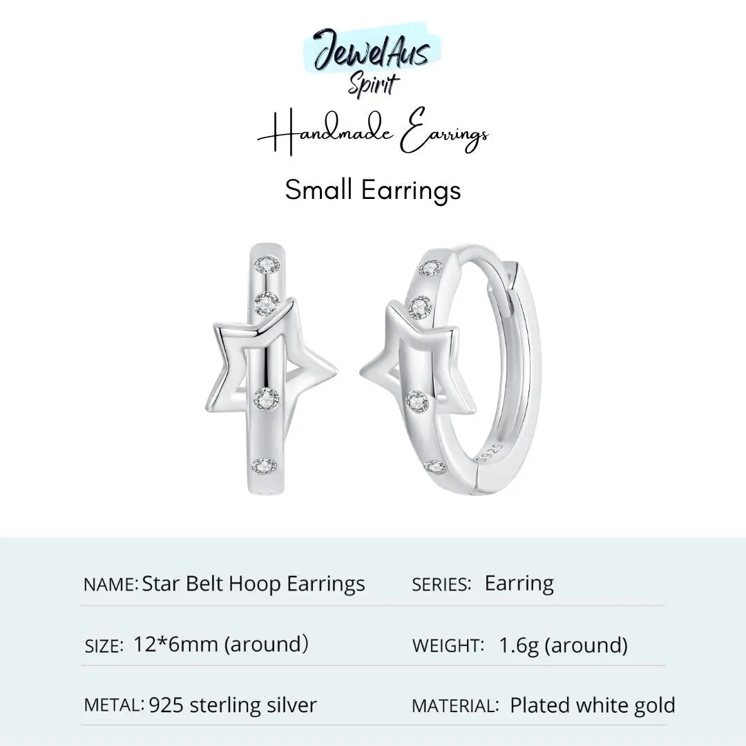 Star Hoop Earrings jewelaus