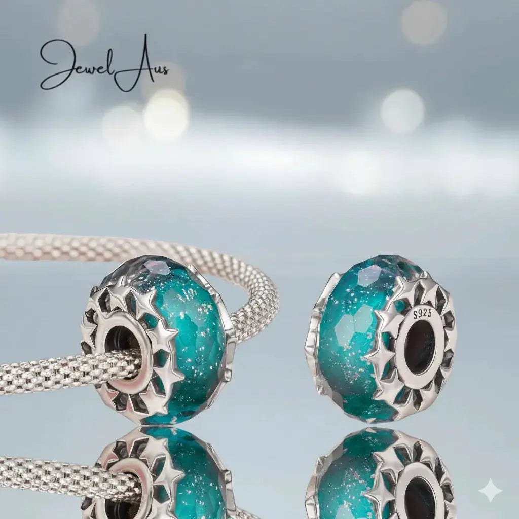 Star Murano Blue Charm jewelaus