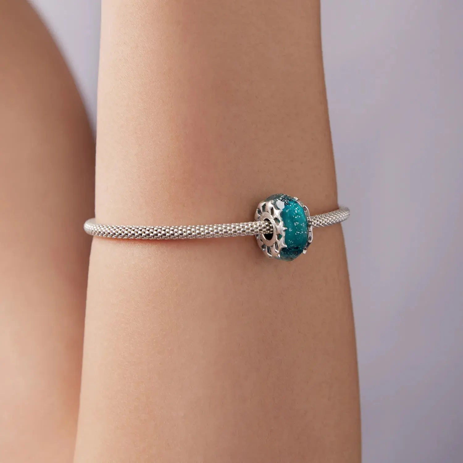 Star Murano Blue Charm jewelaus