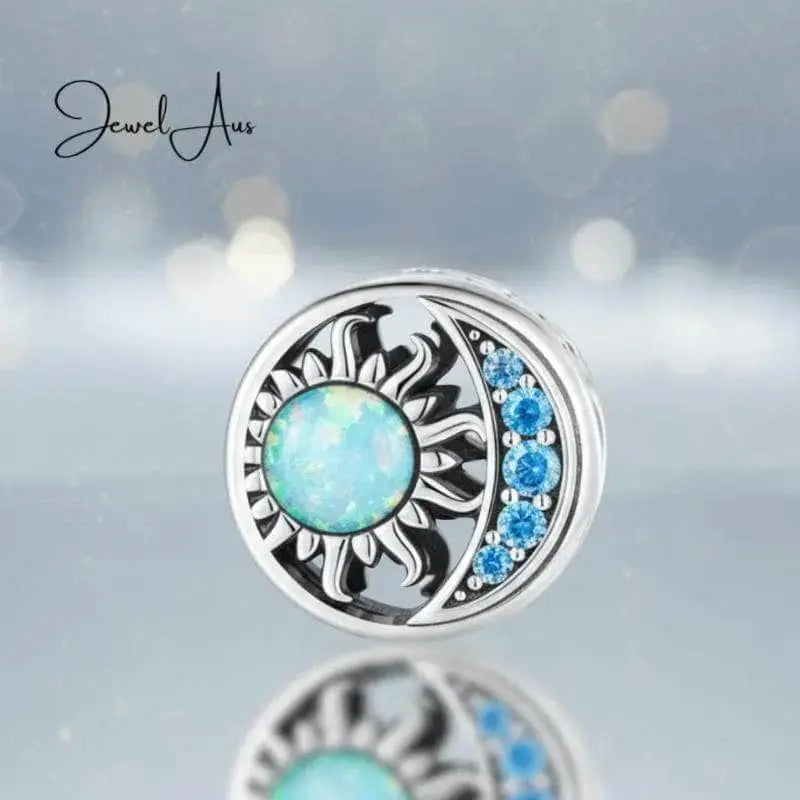 jewelaus CHARMS Star and moon Opal Charm