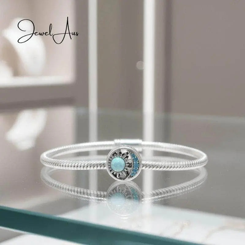 jewelaus CHARMS Star and moon Opal Charm