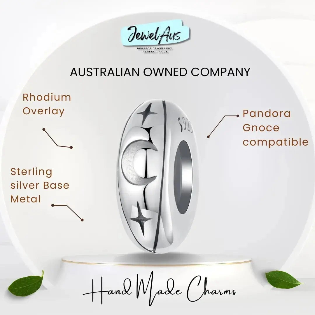 jewelaus CHARMS Stars and Moon Spacer Charm