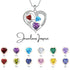 Sterling Silver 3 Birthstone Necklace jewelaus