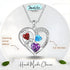 Sterling Silver 3 Birthstone Necklace jewelaus