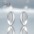 Sterling Silver Abstract Oval Earrings jewelaus