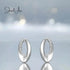jewelaus Earrings Sterling Silver Abstract Oval Earrings