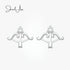 jewelaus Earrings Sterling Silver Arrow and Bow Earrings