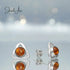 jewelaus Earrings Sterling Silver Baltic Amber Earrings