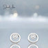jewelaus Earrings Sterling Silver CZ Simulated Diamond Earrings