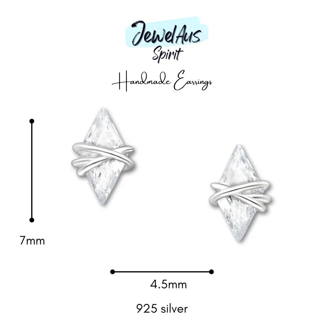 Sterling Silver CZ wrapped Earrings jewelaus