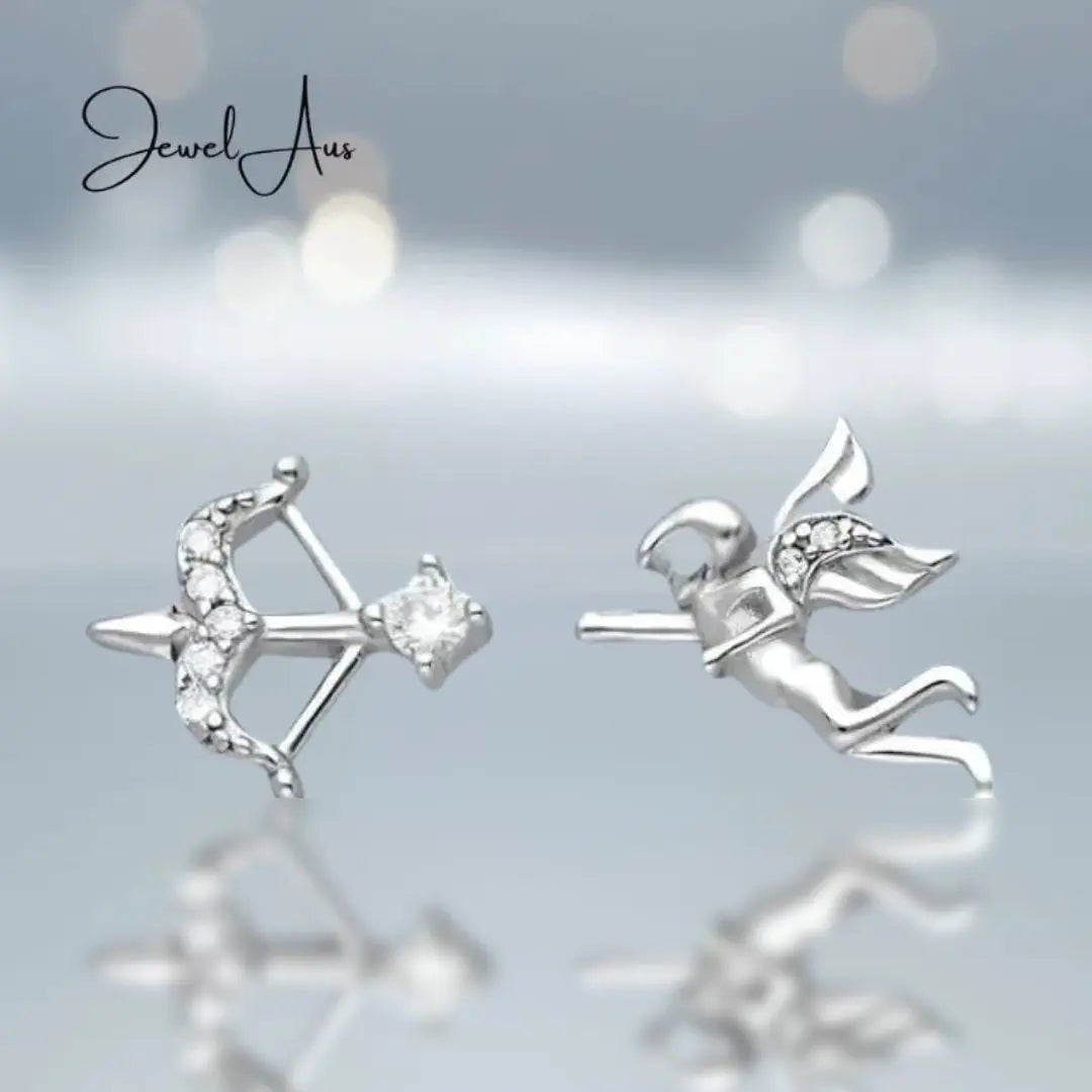 Sterling Silver Cupid Earrings jewelaus