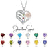Sterling Silver Custom Birthstone necklace jewelaus