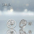 jewelaus Earrings Sterling Silver Flower Earrings