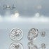 jewelaus Earrings Sterling Silver Flower Earrings