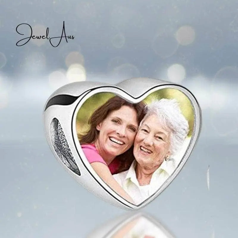 jewelaus CHARMS Sterling Silver Heart Photo Charm