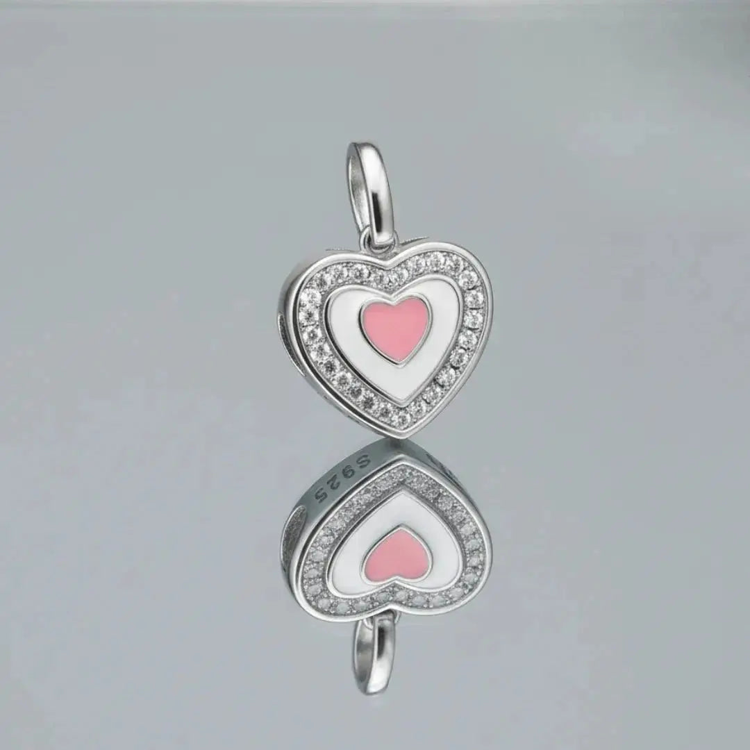 jewelaus CHARMS Sterling Silver Heart Photo Pendant