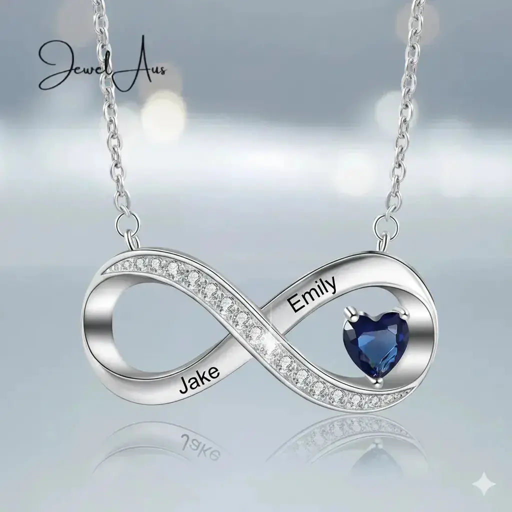 jewelaus Necklace Sterling Silver Infinity Necklace