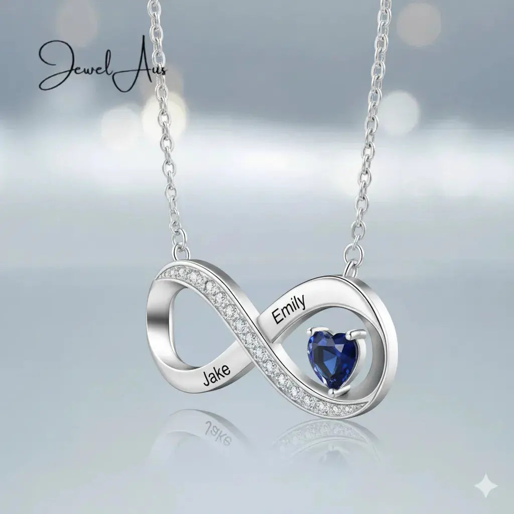 Sterling Silver Infinity Necklace - JEWEL AUS