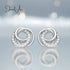 Sterling Silver Interlocking Circle Earrings jewelaus