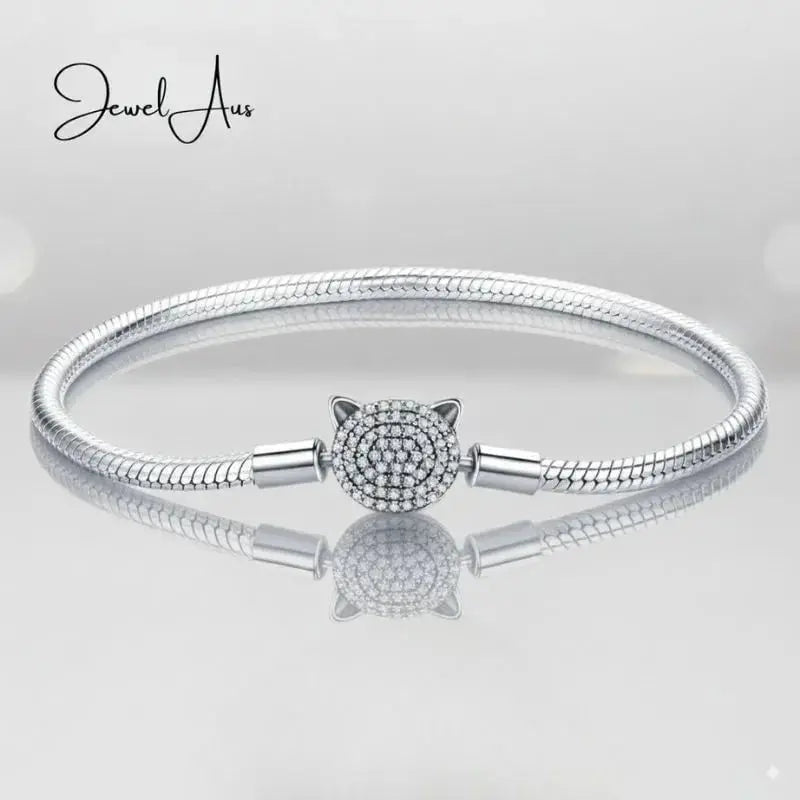 jewelaus CHARMS Sterling Silver Kitty Cat charm Bracelets
