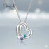 Sterling Silver Personalized Double Heart Necklace cmoffer