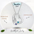 Sterling Silver Personalized Double Heart Necklace cmoffer