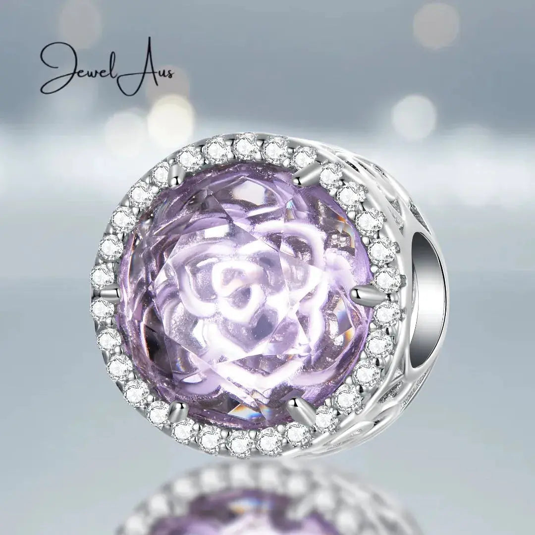 Sterling Silver Rose Charm jewelaus