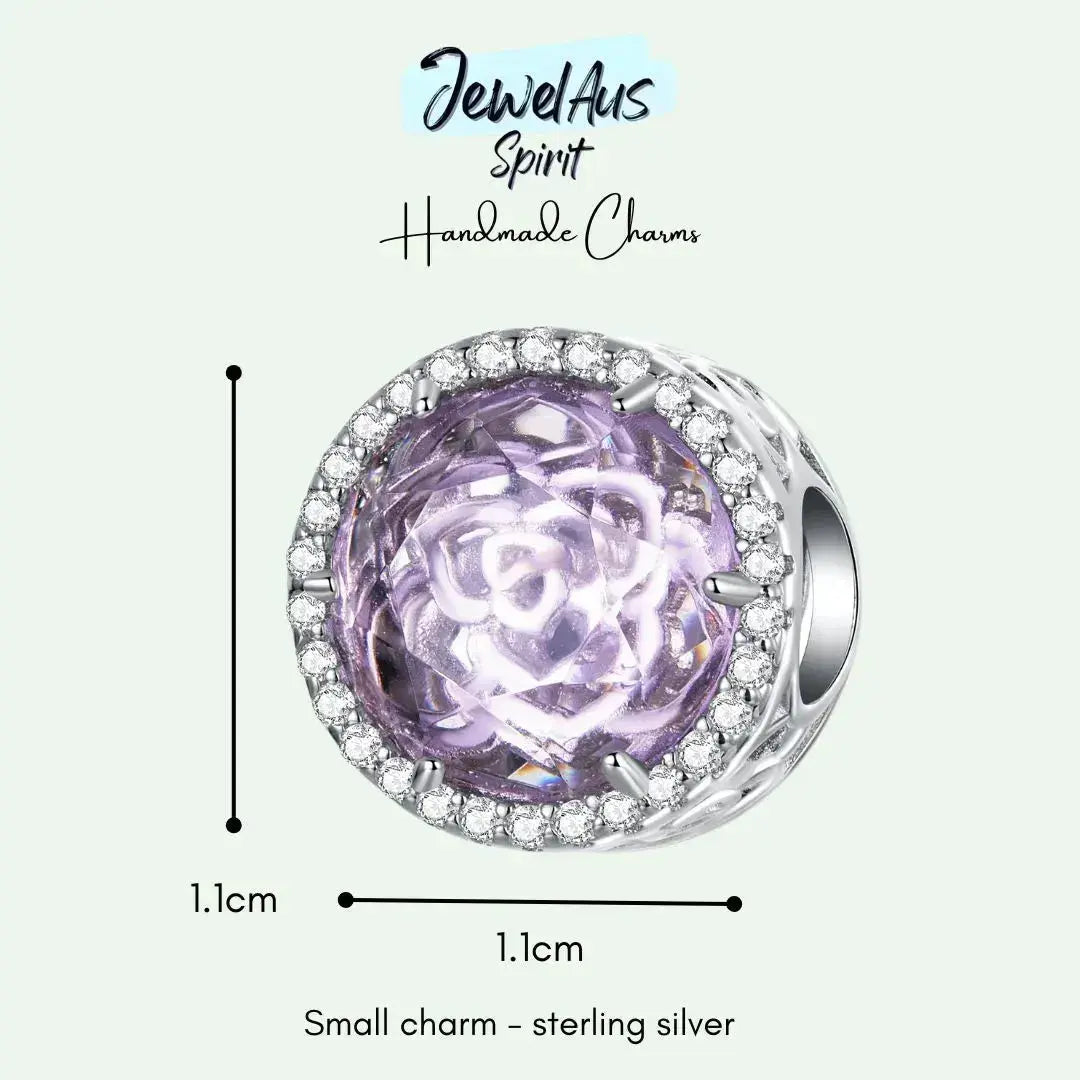 jewelaus CHARMS Sterling Silver Rose Charm