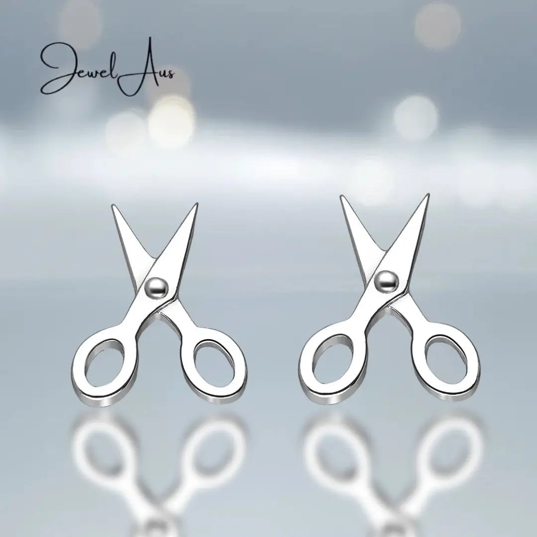 Sterling Silver Scissors Earrings jewelaus