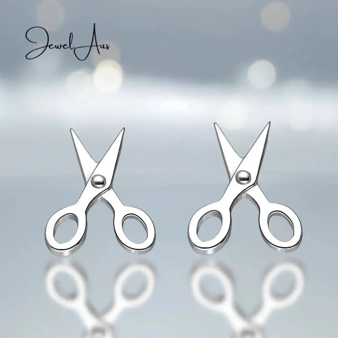 jewelaus Earrings Sterling Silver Scissors Earrings
