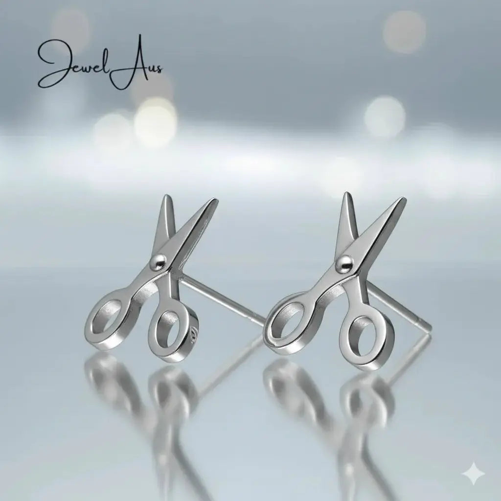 Sterling Silver Scissors Earrings jewelaus