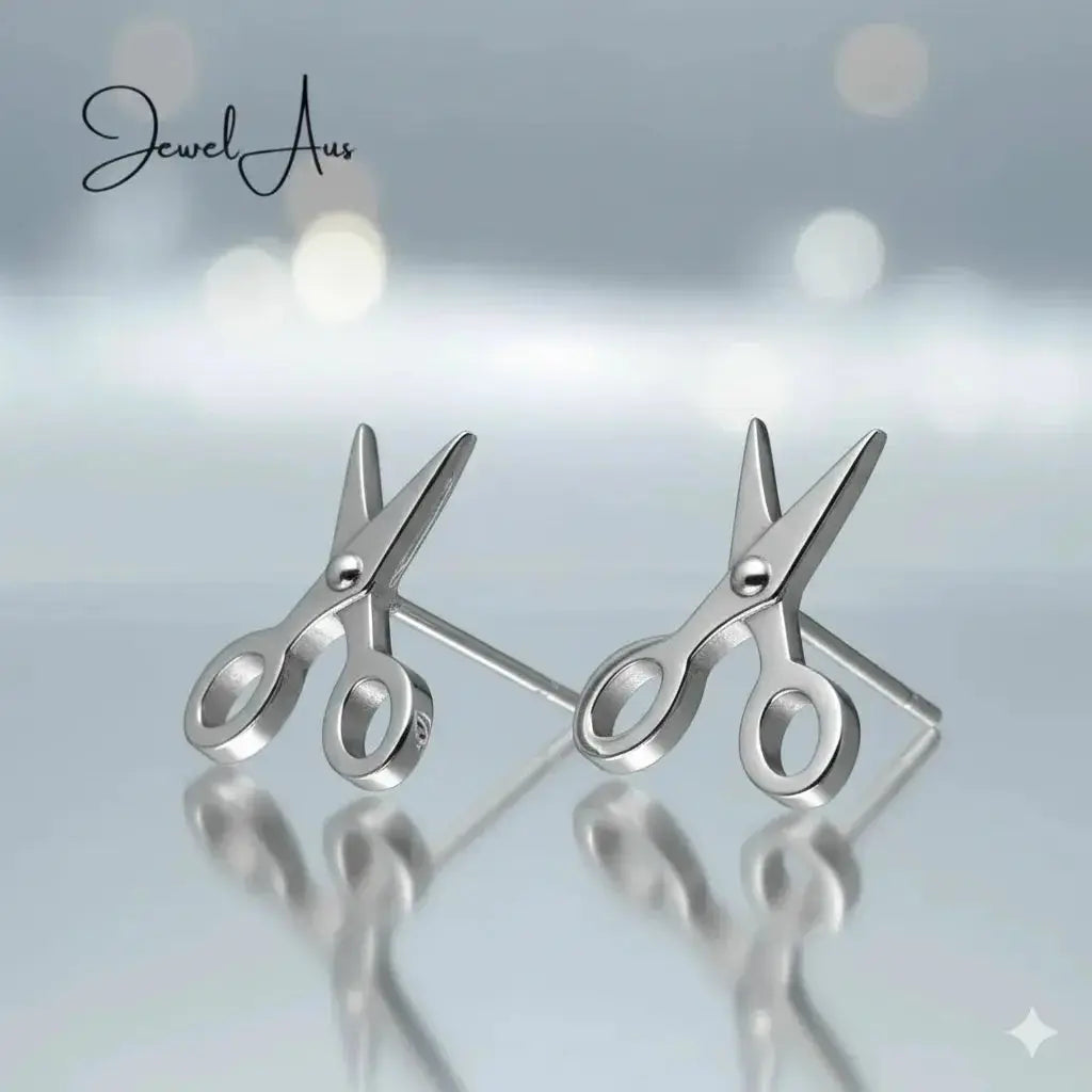 jewelaus Earrings Sterling Silver Scissors Earrings