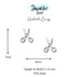 jewelaus Earrings Sterling Silver Scissors Earrings