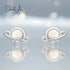 Sterling Silver Shell Saturn Earrings jewelaus