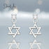 Sterling Silver Star of David Earrings jewelaus