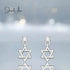 jewelaus Earrings Sterling Silver Star of David Earrings