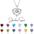 Sterling Silver Two Birthstone Necklace cmoffer