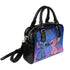 Handbag with cartoon characters on a gradient background