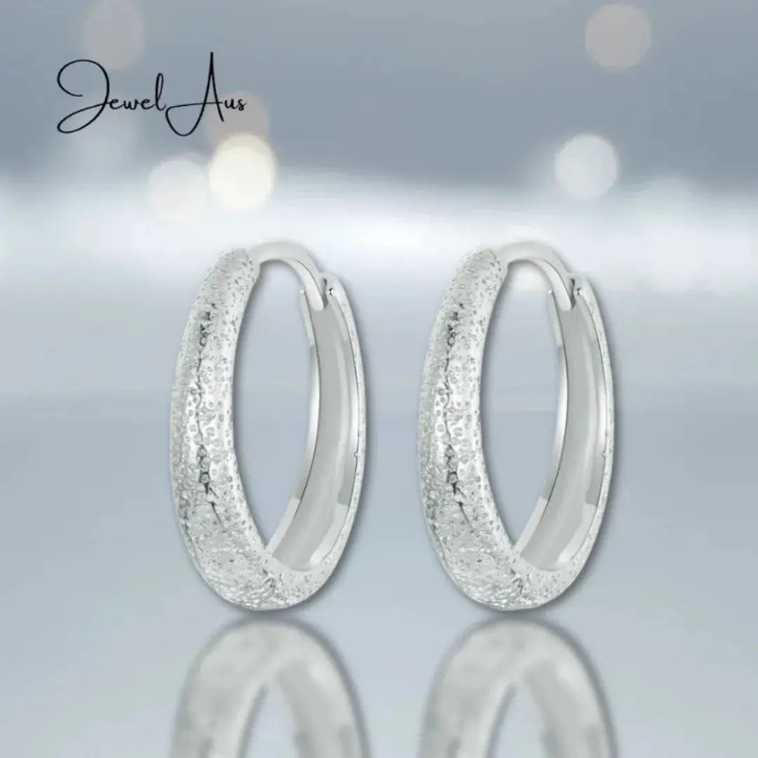 Textured Hoop Earrings jewelaus