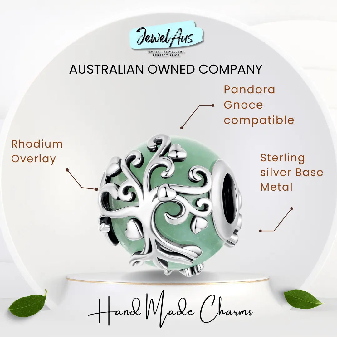 jewelaus CHARMS Tree of Life Ocean stone Charm