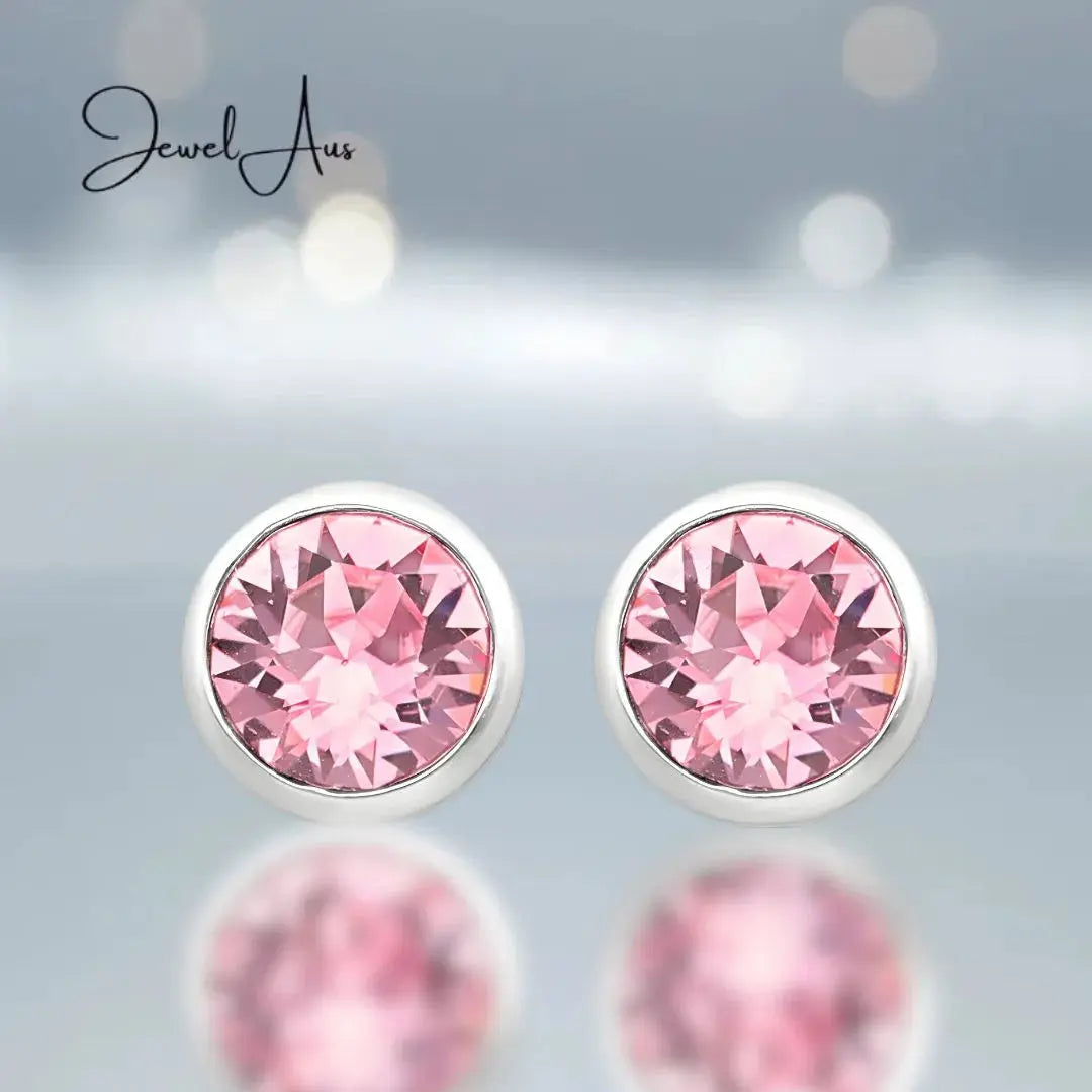 Vintage Rose Austrian Crystals Earrings jewelaus